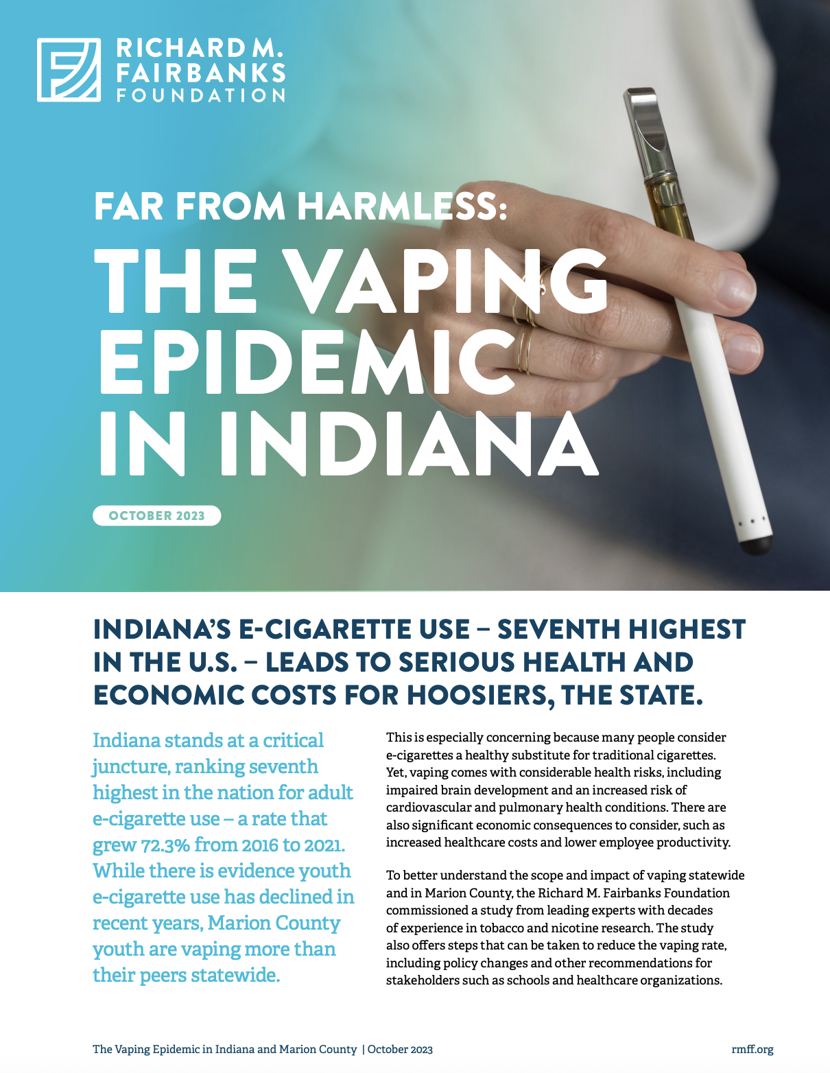 Far From Harmless: the Vaping Epidemic in Indiana