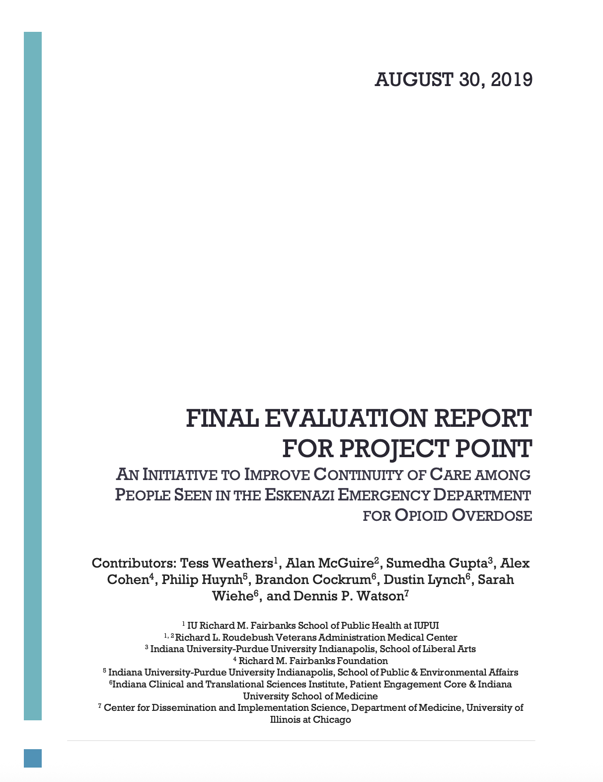 Project POINT: Continuity of Care at Eskenazi Emergency Department